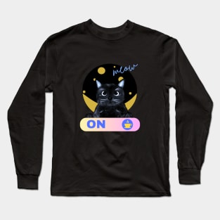 wake up cat, ON TIME Long Sleeve T-Shirt